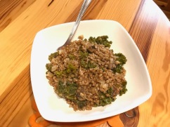 Mushroom and kale buckwheat